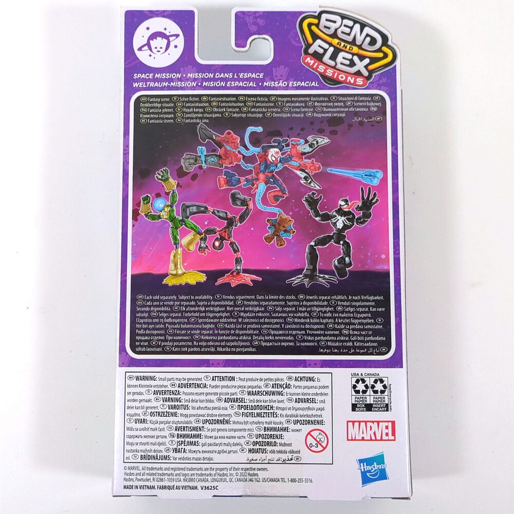 2022 Hasbro Marvel Spider-Man VENOM 6" Bend and Flex Missions Action Figure NIB - Picture 2 of 2